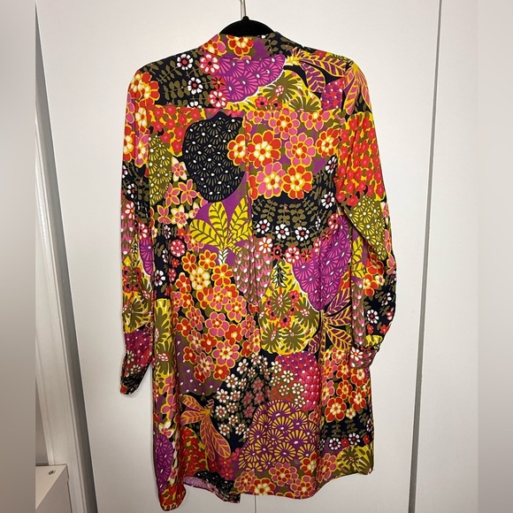 Flora Bea Natalee Dress - Blueberry Hill - 100% Silk - Small - Picture 6 of 9